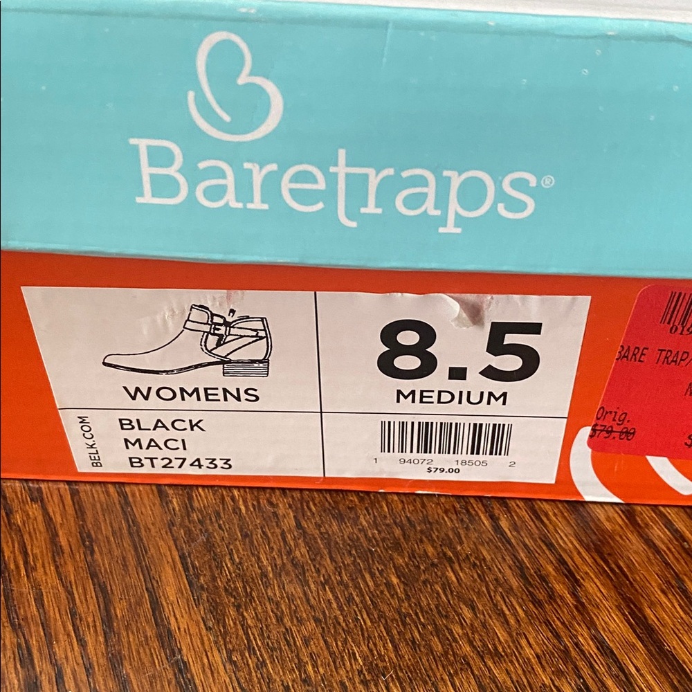 Women’s Baretraps Maci Ankle Boot Black Size 8.5 - Picture 7 of 8